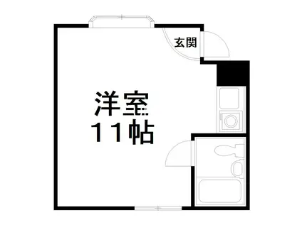 スクエア藤ノ森(ワンルーム/4階)の間取り写真