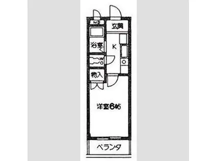 エルメゾン東海通(1K/2階)の間取り写真