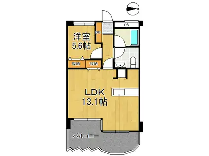 コナビレッジ(1LDK/4階)の間取り写真