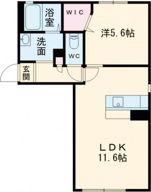 エスティール(1LDK/1階)の間取り写真