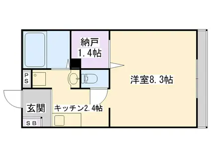 リタ・フラッツ(1K/2階)の間取り写真