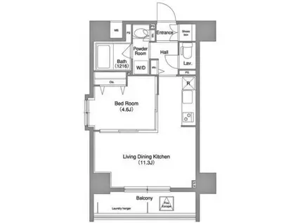 コンフォリア町屋(1LDK/2階)の間取り写真