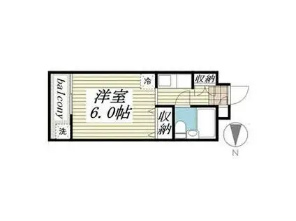 メゾン・ド・ティセ(ワンルーム/3階)の間取り写真