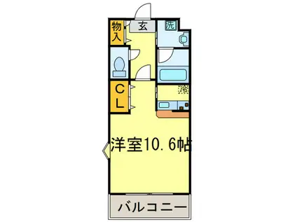 プレミール(ワンルーム/1階)の間取り写真