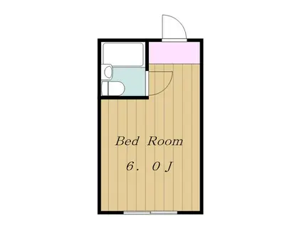 ホワイトウイングIII(ワンルーム/2階)の間取り写真