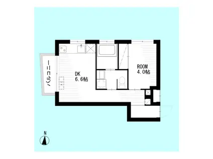 NEXUSヴァンヴェール(1DK/1階)の間取り写真