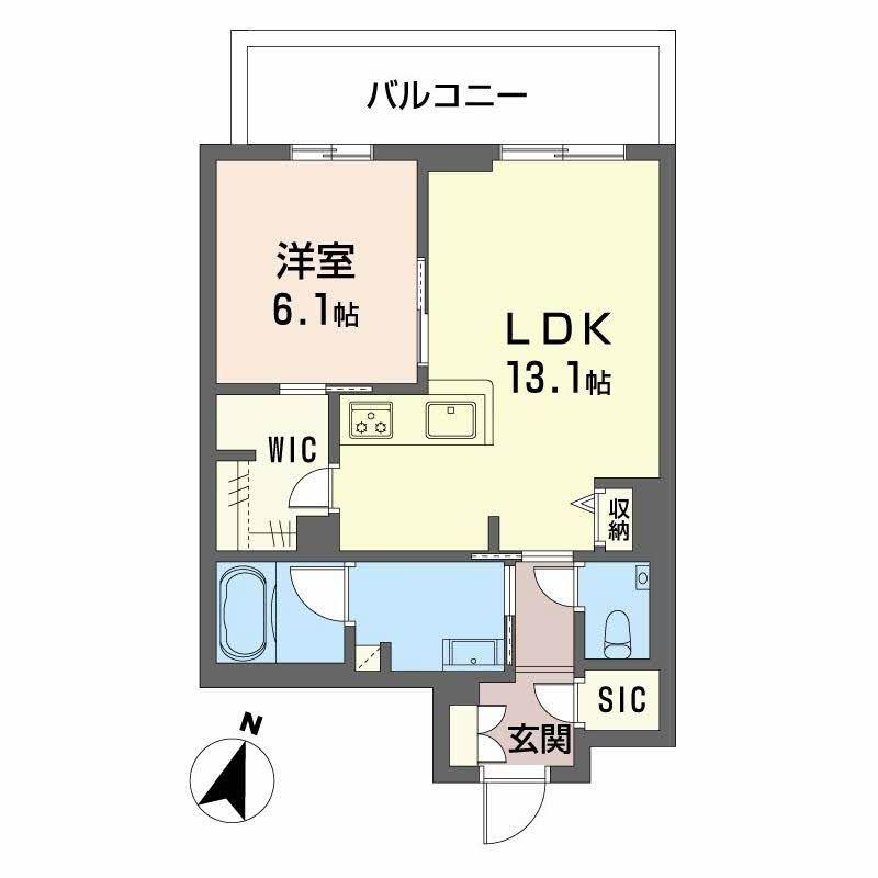 ベル エ ロンプラージュ(1LDK/4階)の間取り写真