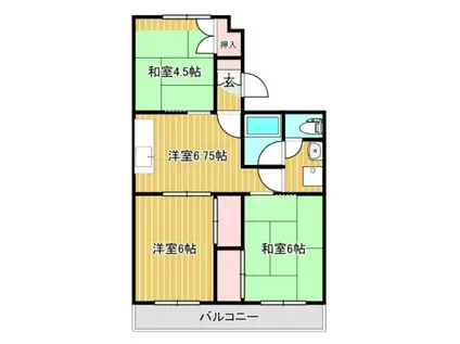 グランドエクセル(3DK/3階)の間取り写真