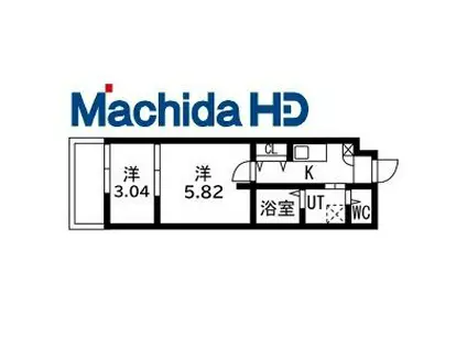 シーエムアンウエスト(2K/2階)の間取り写真