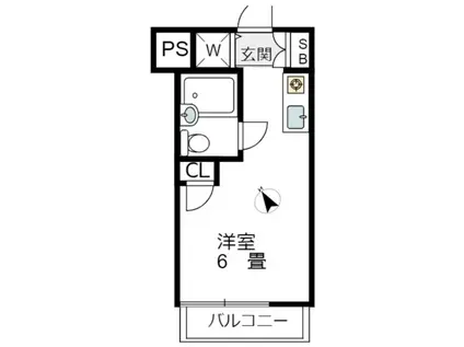 ウインベルソロ西目白(ワンルーム/4階)の間取り写真