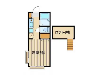 ケーハウス(1K/1階)の間取り写真