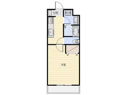 ショコラ(1K/5階)の間取り写真