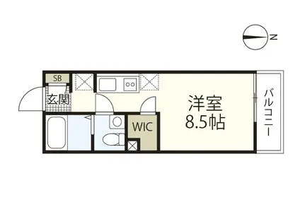 COLLINA白石(ワンルーム/2階)の間取り写真