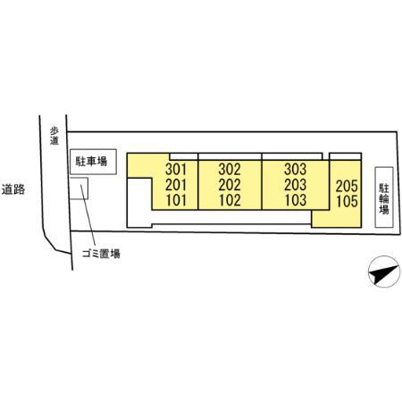 CHATEAU AVENIR 調布(1LDK/1階)の間取り写真