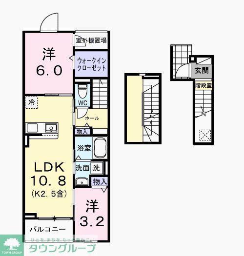 ル・ソレイユ(2LDK/3階)の間取り写真