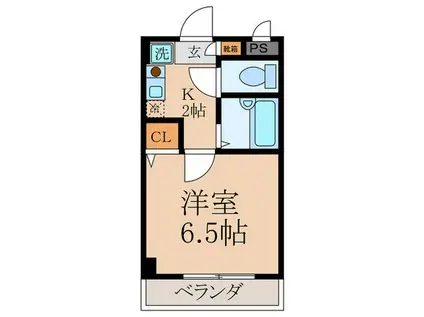 ヴェール柊(1K/3階)の間取り写真