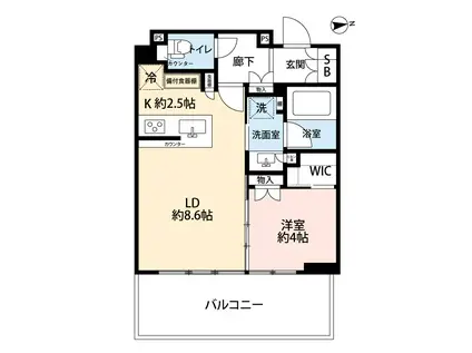 シティタワーズ東京ベイ イーストタワー(1LDK/14階)の間取り写真
