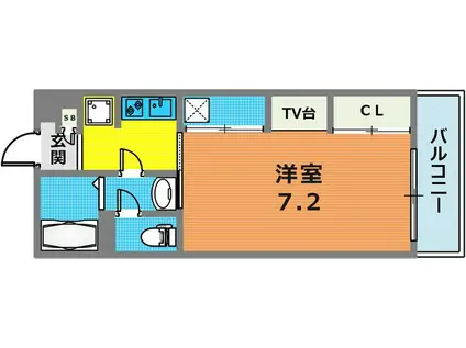 FELICE(1K/1階)の間取り写真