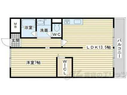 大住ニューハイツ(1LDK/1階)の間取り写真