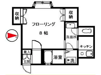 コーポ滝沢・相模大野(1K/2階)の間取り写真