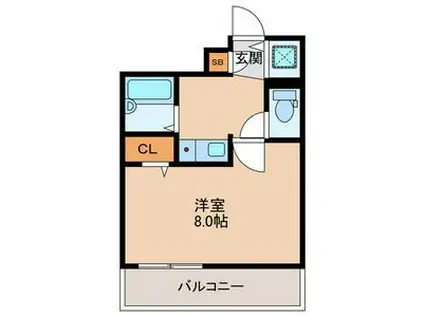 ヴィラアカデミア(1K/2階)の間取り写真