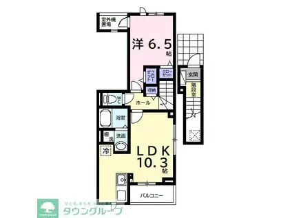 モア メゾン(1LDK/2階)の間取り写真