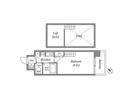 エステムコート難波ウエスト-SIDE大阪ドーム前(1K/4階)の間取り写真