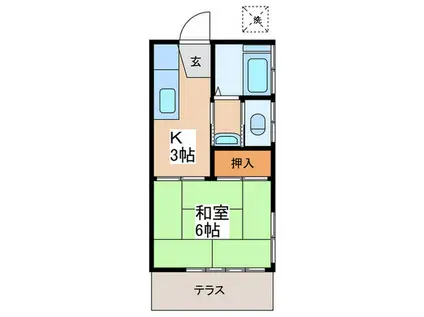第三佐渡荘(1K/1階)の間取り写真