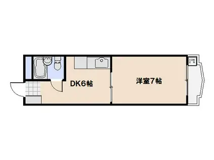 グリーンハイツ大田(1K/2階)の間取り写真