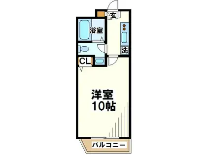 メゾネットニイドメ(1K/1階)の間取り写真