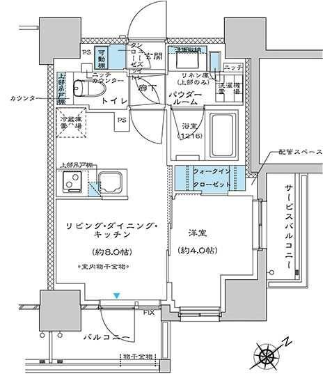ウィルテラス板橋(1LDK/6階)の間取り写真