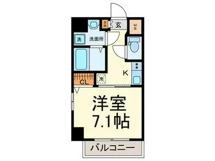 プランドール名駅(1K/5階)の間取り写真