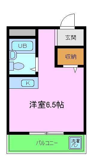 エステート北野田(ワンルーム/3階)の間取り写真