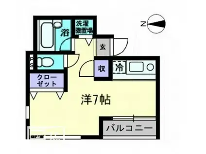 フォレストコート藤塚(ワンルーム/4階)の間取り写真