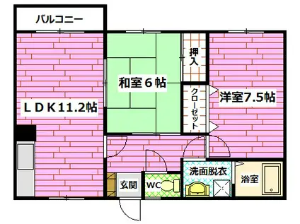 リアルエステートイン中須(2LDK/1階)の間取り写真