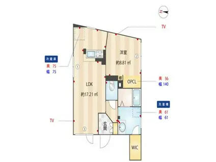 フォルターナ雑司が谷(1LDK/4階)の間取り写真