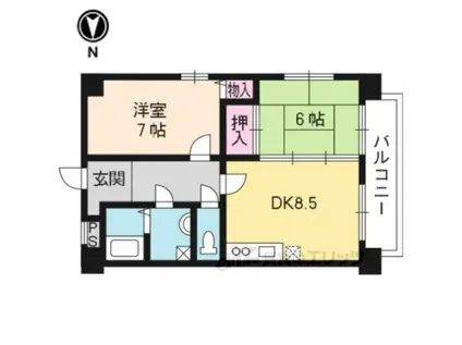 フォルム中山(2DK/2階)の間取り写真