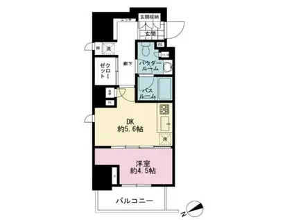 アトラス西早稲田(1DK/4階)の間取り写真