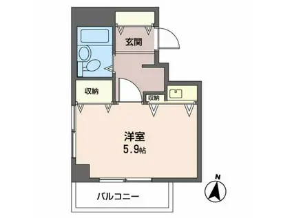 エスアイウィング(ワンルーム/4階)の間取り写真