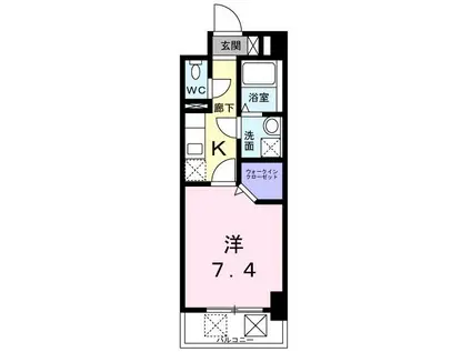 ルーカスいづろ(1K/10階)の間取り写真