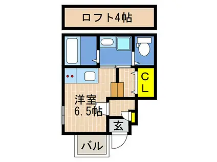 あんしん魚崎南(ワンルーム/1階)の間取り写真