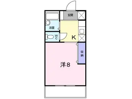 メゾン・プライム(1K/1階)の間取り写真