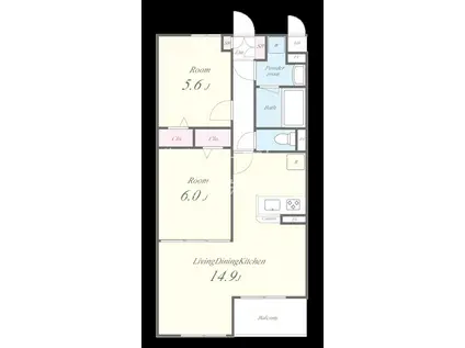 ベルフォーレI(2LDK/3階)の間取り写真