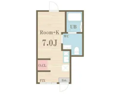 CASA BELLA DAITA(ワンルーム/1階)の間取り写真