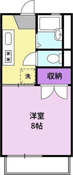 ウッディハイツ(1K/1階)の間取り写真