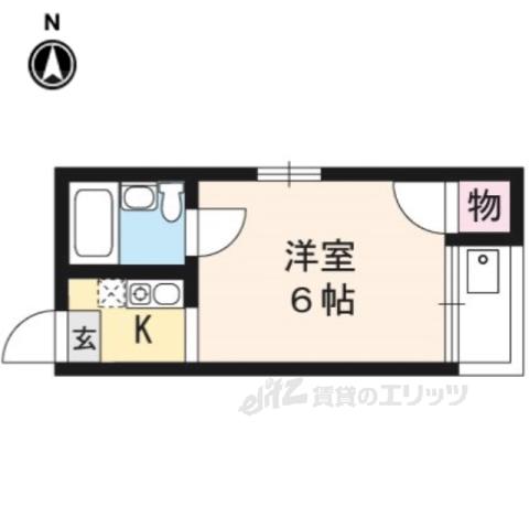 ハイネス花園(1K/1階)の間取り写真