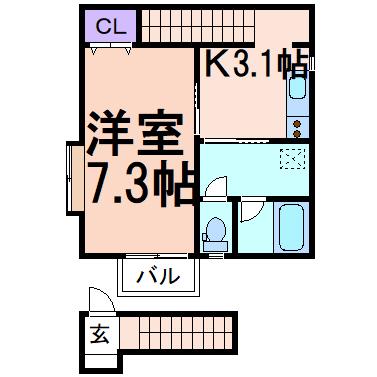 ジュエリーGミサワ(1K/2階)の間取り写真