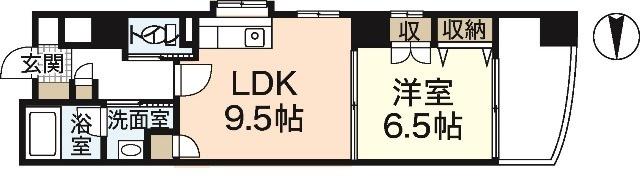 メゾン・ド・ピュア(1LDK/7階)の間取り写真