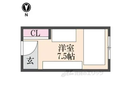 GOODROOMRESIDENCE奈良(ワンルーム/2階)の間取り写真