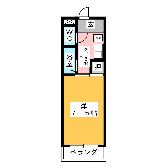 スカイレジデンス(1K/7階)の間取り写真